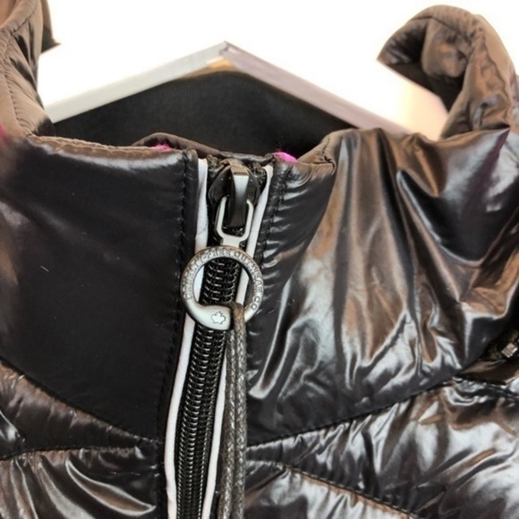 Noize Claire Black Pink Puffer Jacket New - Picture 9 of 16